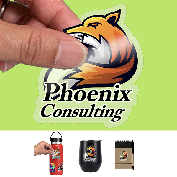 Full Color Custom Shape Removable Vinyl Sticker Decals in Singles